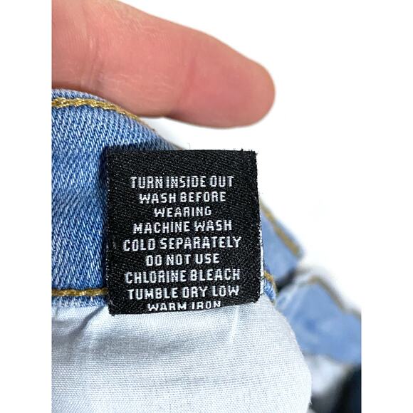 RSQ Slim Straight Whiskered Jeans Mens 31x30 Stretch Normcore Capsule Casual Y2K - Picture 9 of 10